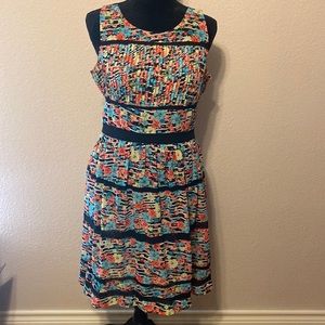 Jessica Simpson Dress Floral Pleated Lace